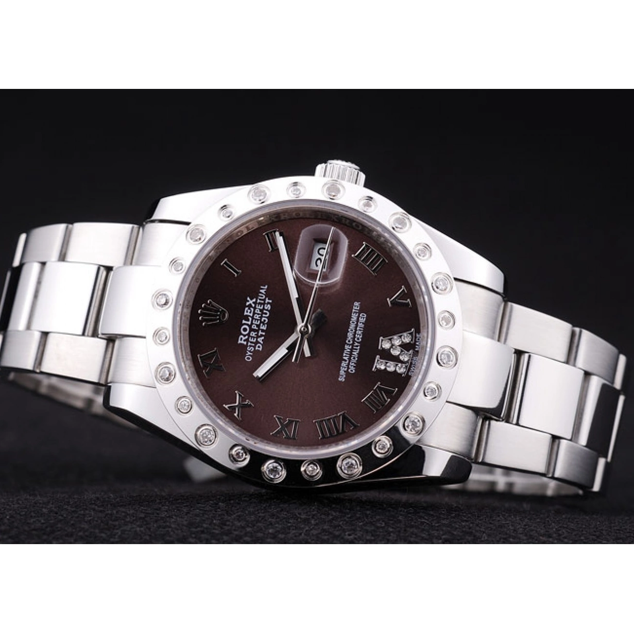 MiroTime 0717 Rolex Datejust Diamond Bezel Brown Dial 7466